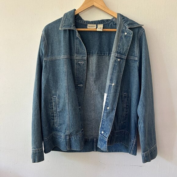 Crossroads Jackets & Blazers - Crossroads Denim Jacket Womens Medium Button Front Jean Jacket VTG Pockets